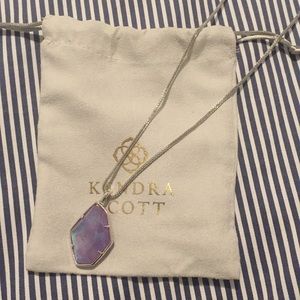 NWOT Kendra Scott Kalani Silver Amethyst Pendant